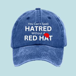 You Cant Spell Hatred Without Red Hat Denim Cap 2